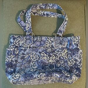 Waverly Inspirations Blue Paisley Quilted Tote Bag